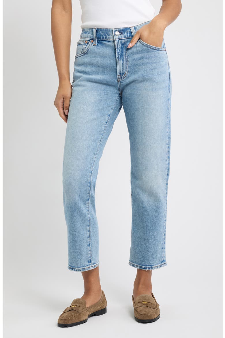 Jules Mid Waist Slim Straight Leg Jeans, Main, color, RAEBROOK WASH
