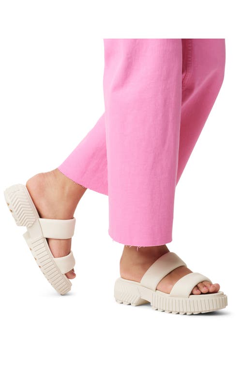 Sorel Ona Streetworks Platform Slide Sandal In Chalk/chalk