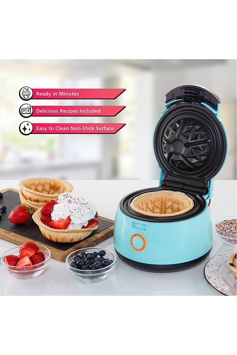 5 Inch Electric Waffle Bowl Maker in Blue, Alternate, color, Blue