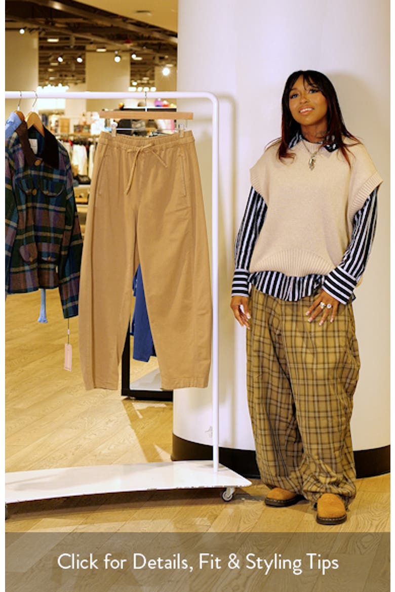 Pull On Barrel Leg Ankle Pants video