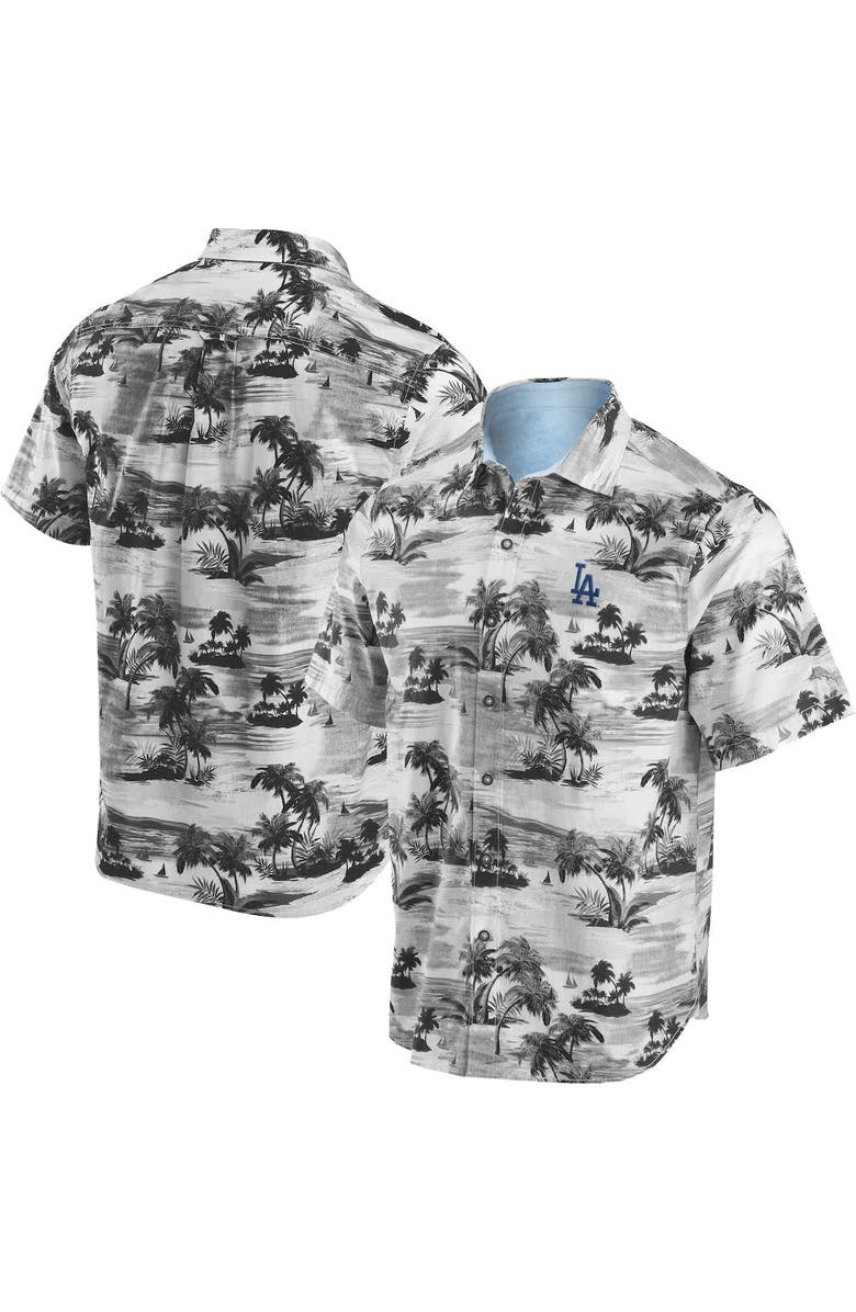 Tommy Bahama Men's Tommy Bahama Black Los Angeles Dodgers Tropical Horizons Button-Up Shirt, Main, color,