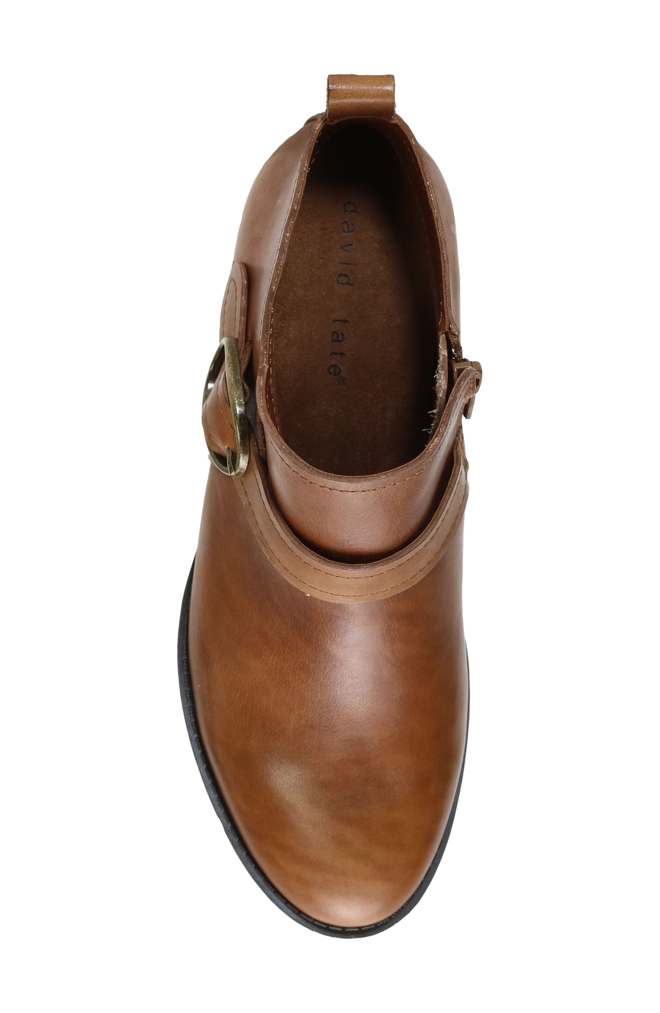 Maizy Leather Bootie, Alternate, color, LUGGAGE