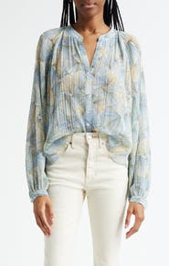 Veronica Beard Fennel Floral Button-Up Shirt