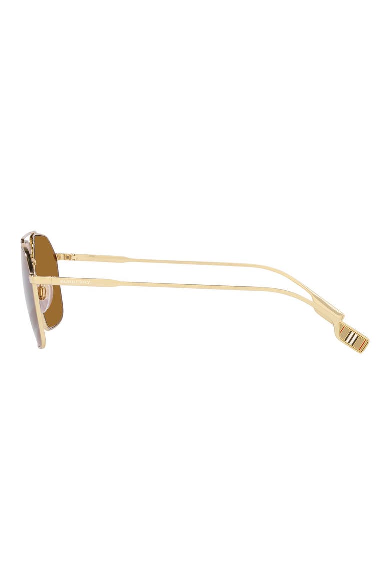 59mm Rectangle Polarized Sunglasses, Alternate, color, LIGHT GOLD/ BROWN