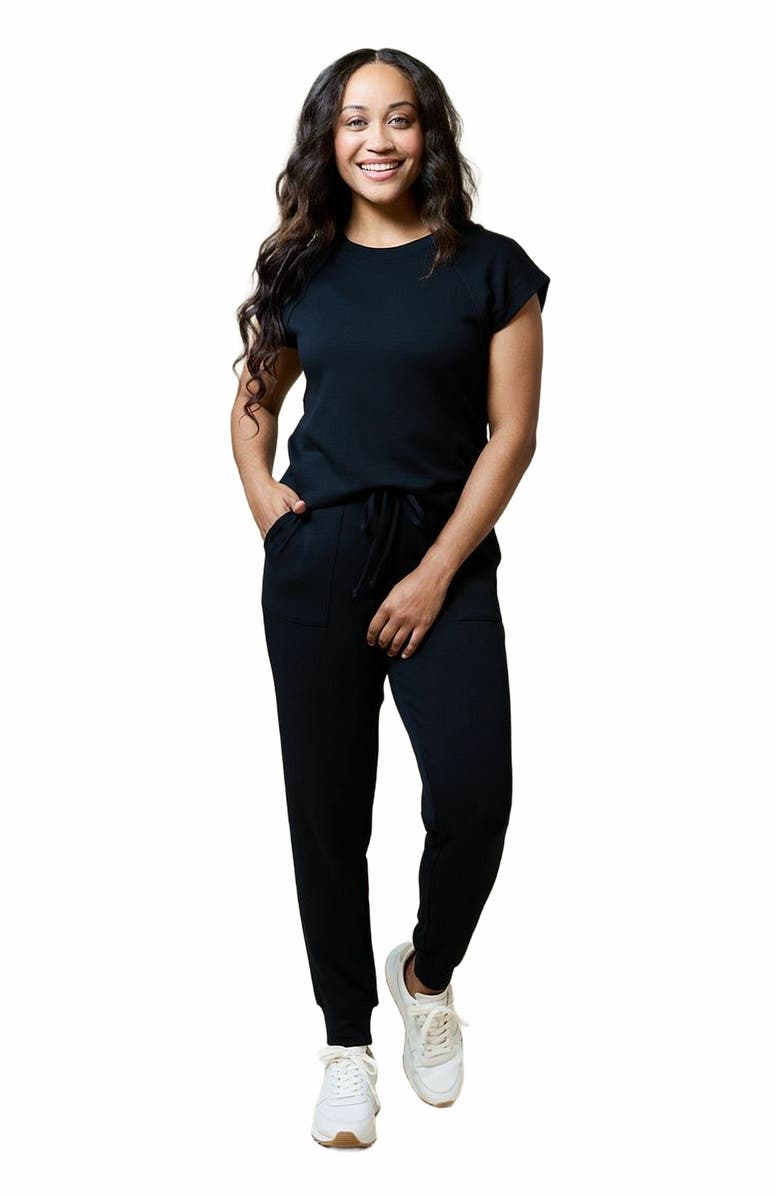 Softies Athleisure PureDream Short Raglan Crew Neck Jogger Set, Alternate, color,