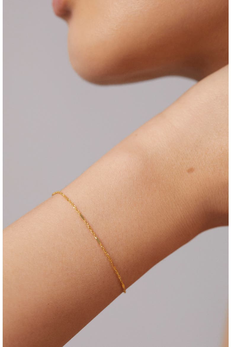 Shimmer Chain Bracelet, Alternate, color, 14KT SOLID GOLD