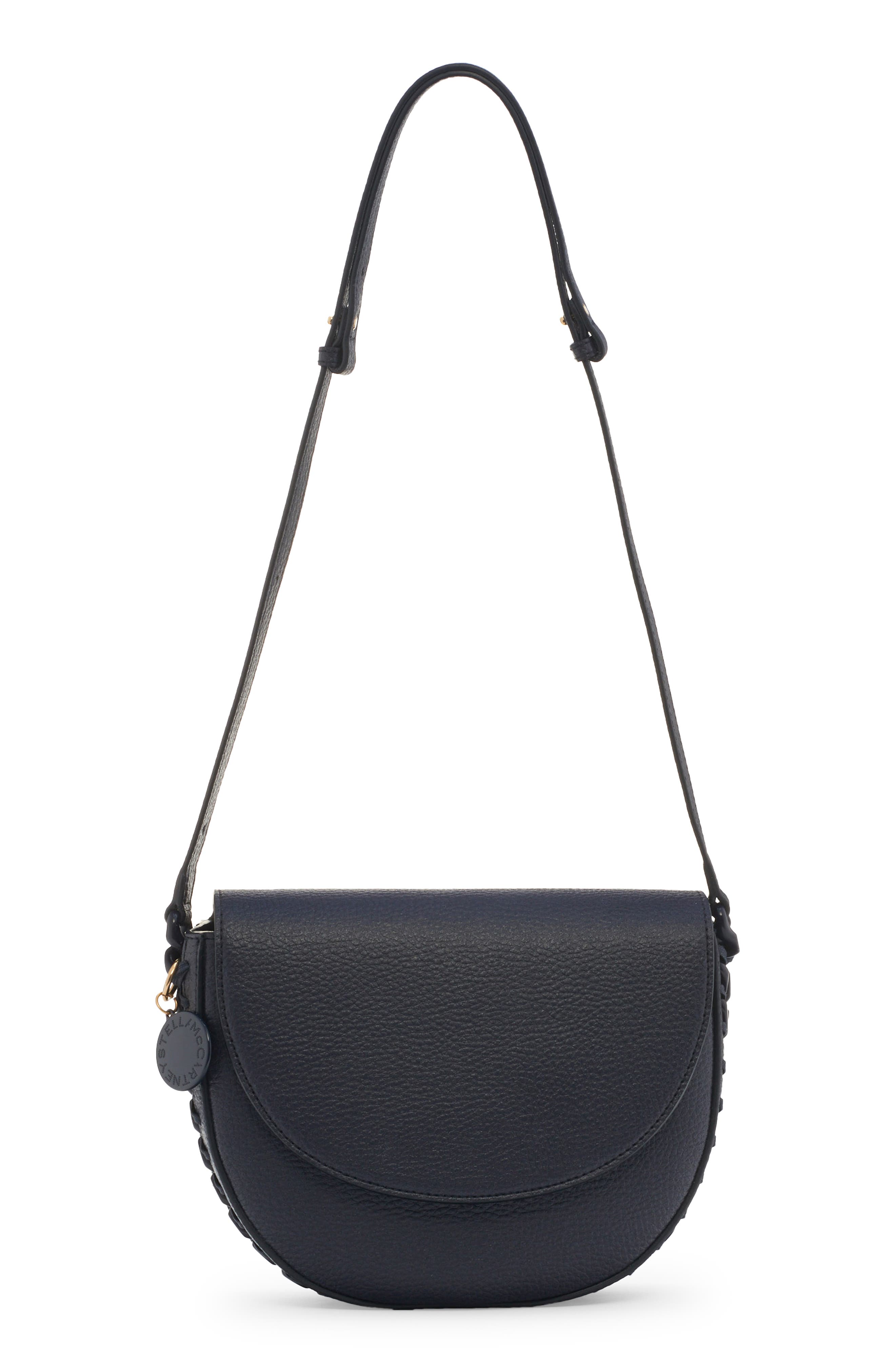 Stella McCartney Medium Frayme Flap Faux Leather Shoulder Bag, Alternate, color, 