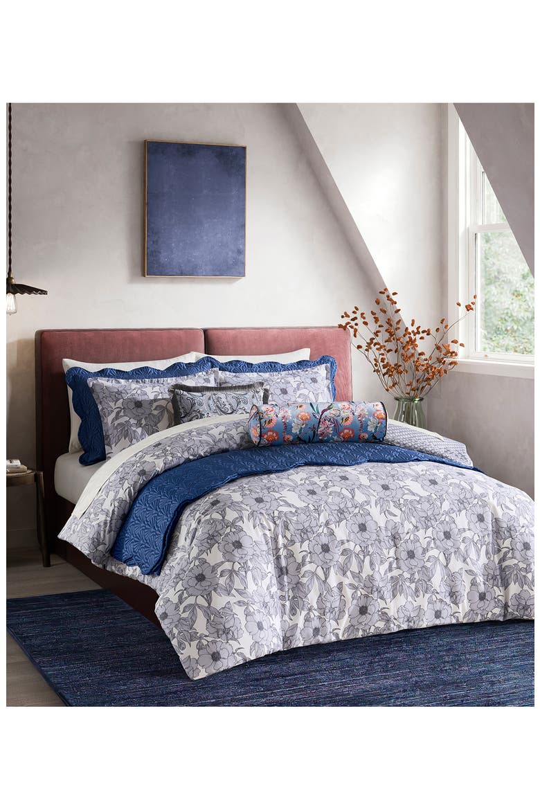 Deco Shells Quilt & Shams Set, Alternate, color, SAPPHIRE BLUE