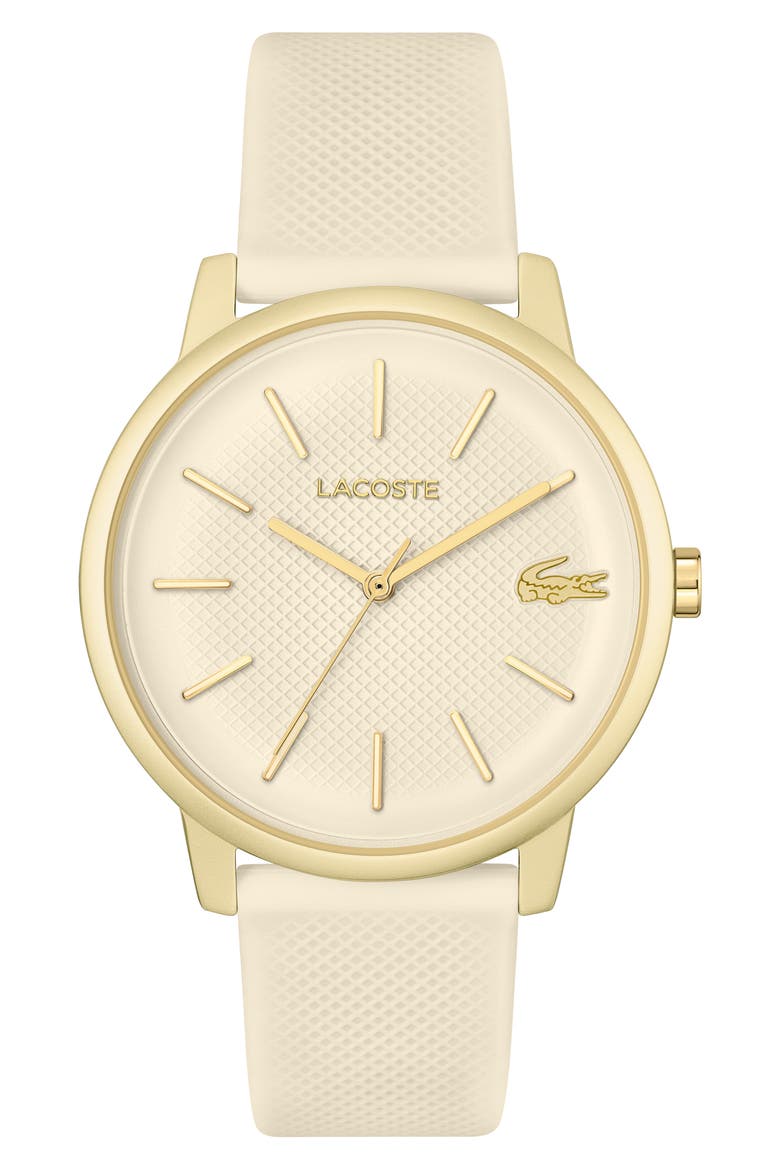 12.12 Move Silicone Strap Watch, 42mm, Main, color, IVORY