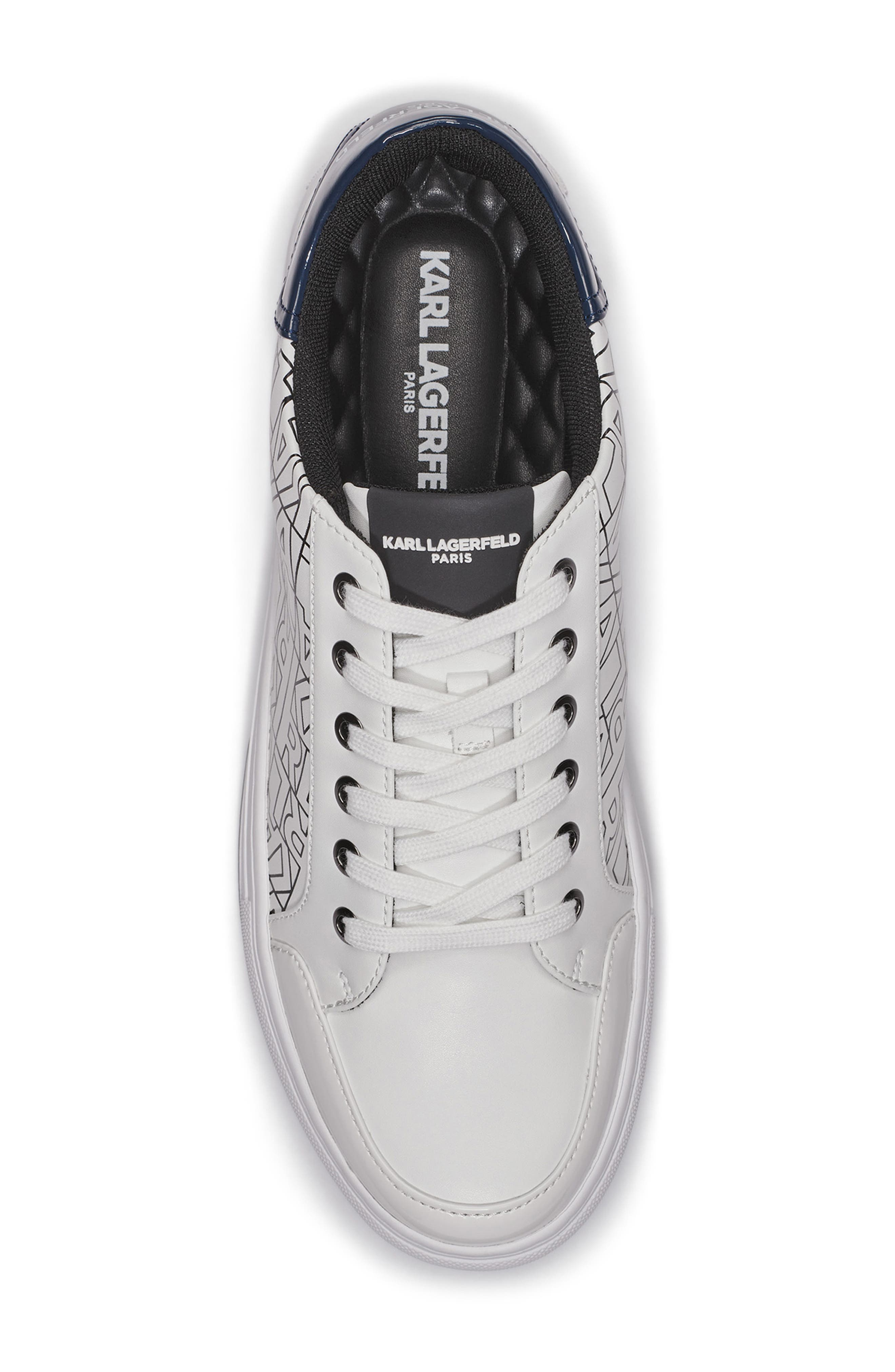 Logo Leather Sneaker, Alternate, color, WHITE
