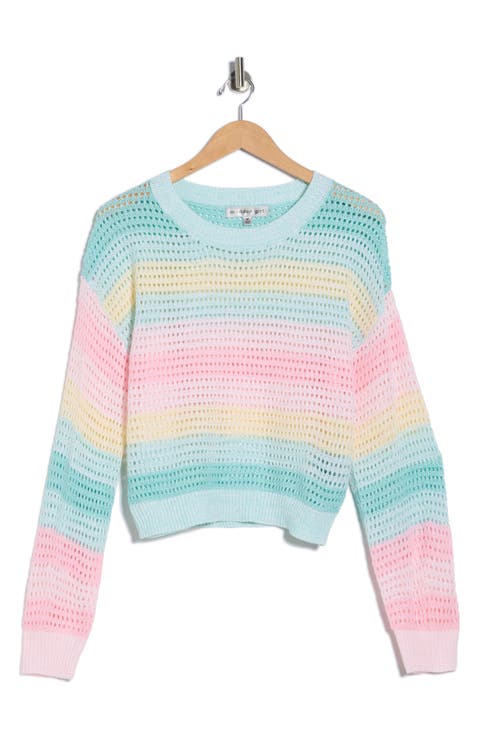 Stripe Open Stitch Sweater