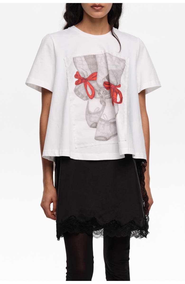 Bimba y Lola Ballerinas Logo A-Line T-Shirt, Main, color,