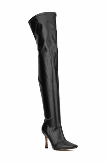 NEW YORK AND COMPANY Natalia Faux Leather Over the Knee Boot