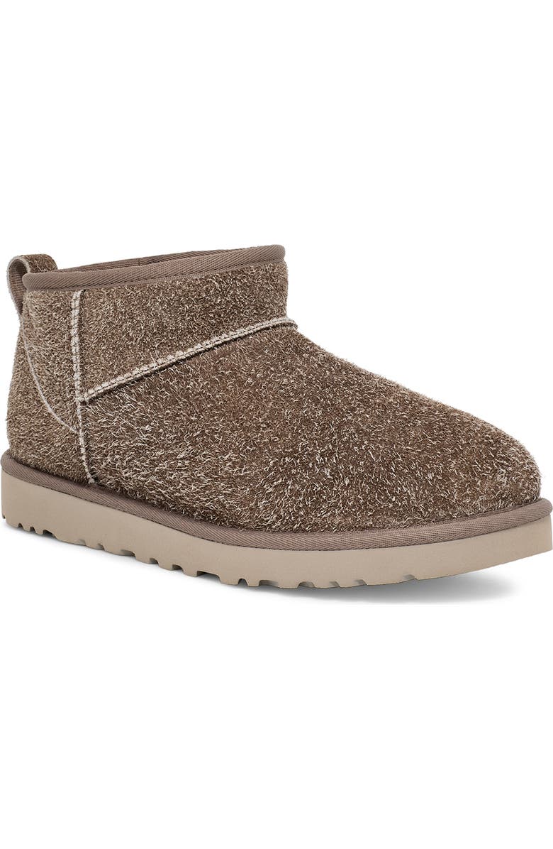 UGG<sup>®</sup> Classic Ultra Mini Shaggy Water Resistant Boot, Main, color,