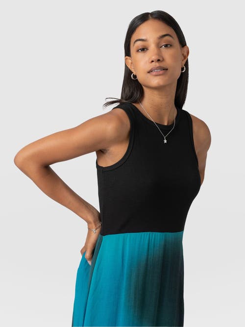 Saint + Sofia Etta Layered Dress In Blue