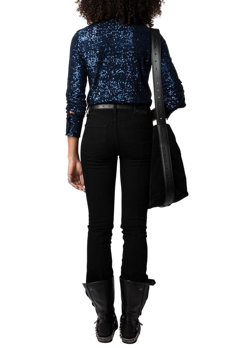 Tawny Sequin Shirt, Alternate, color, ENCRE