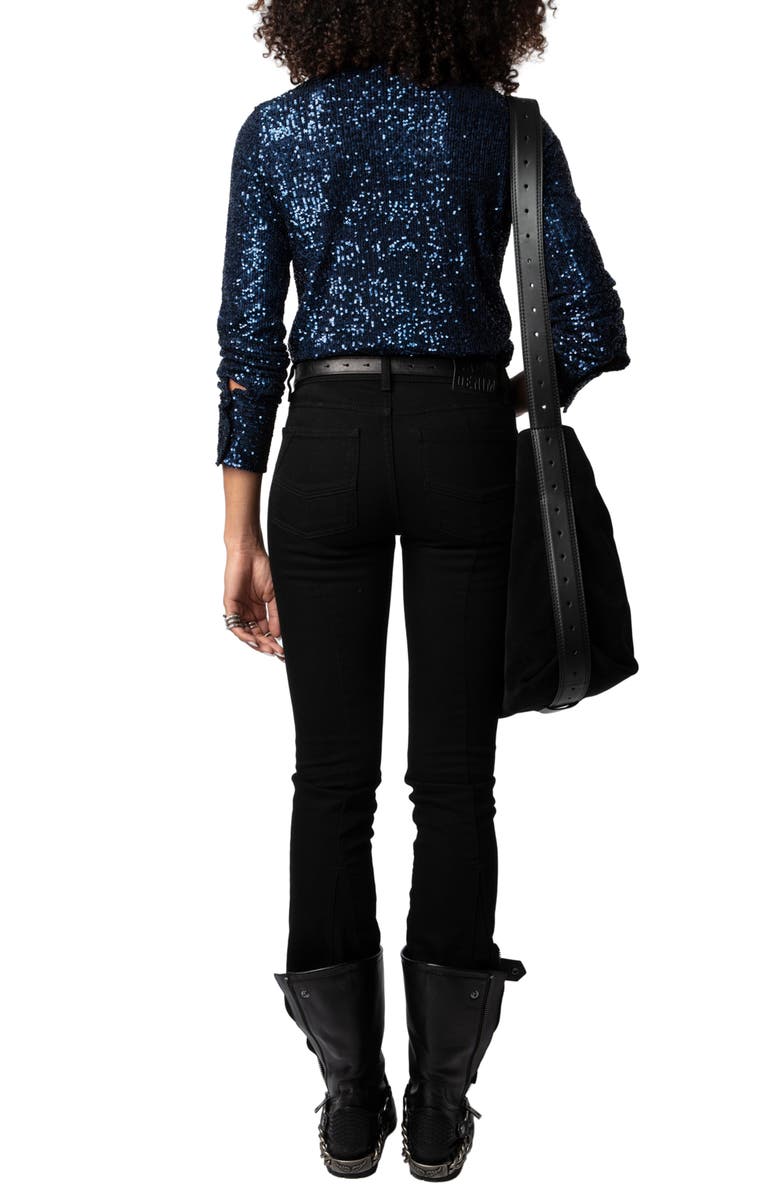 Zadig & Voltaire Tawny Sequin Shirt, Alternate, color,