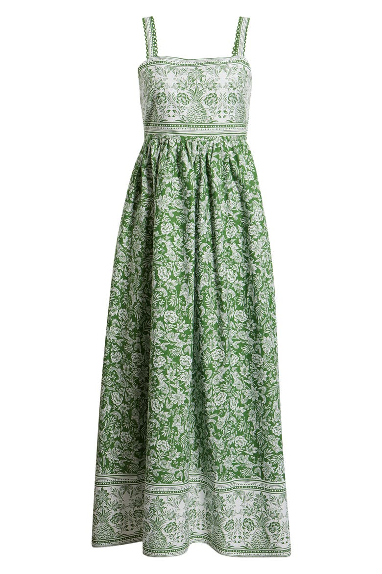 Combo Cotton Midi Dress, Alternate, color, SALTED LIME