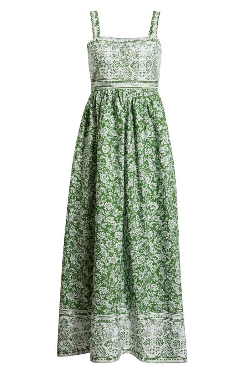 CeCe Combo Cotton Midi Dress, Main, color, Salted Lime