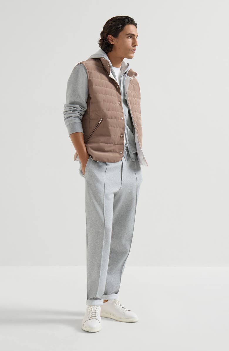 Brunello Cucinelli Down vest, Alternate, color, Hazelnut