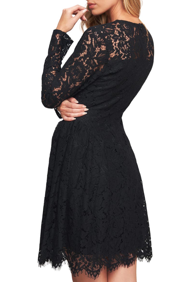 Lace Minidress, Alternate, color, BLACK