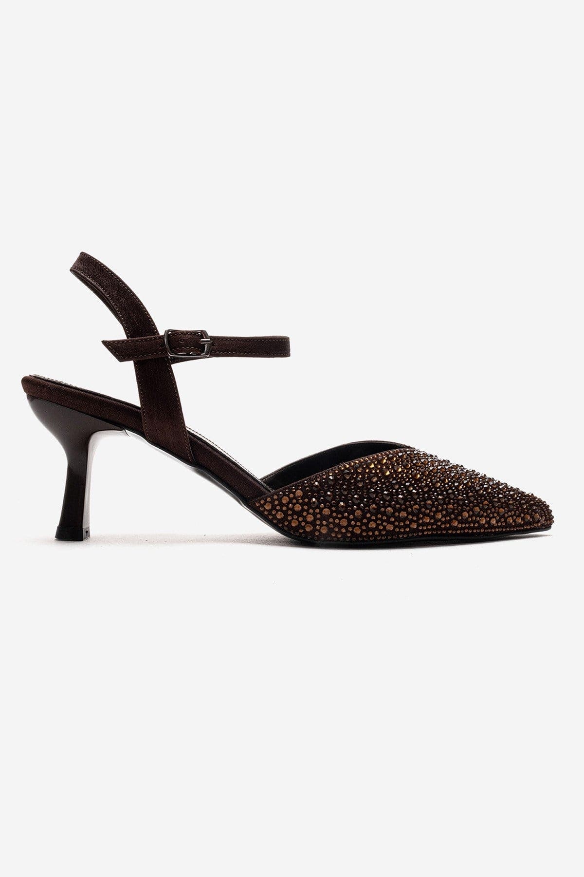 Vilka Embellished Slingback Kitten Heel Pumps, Alternate, color, Brown Satin