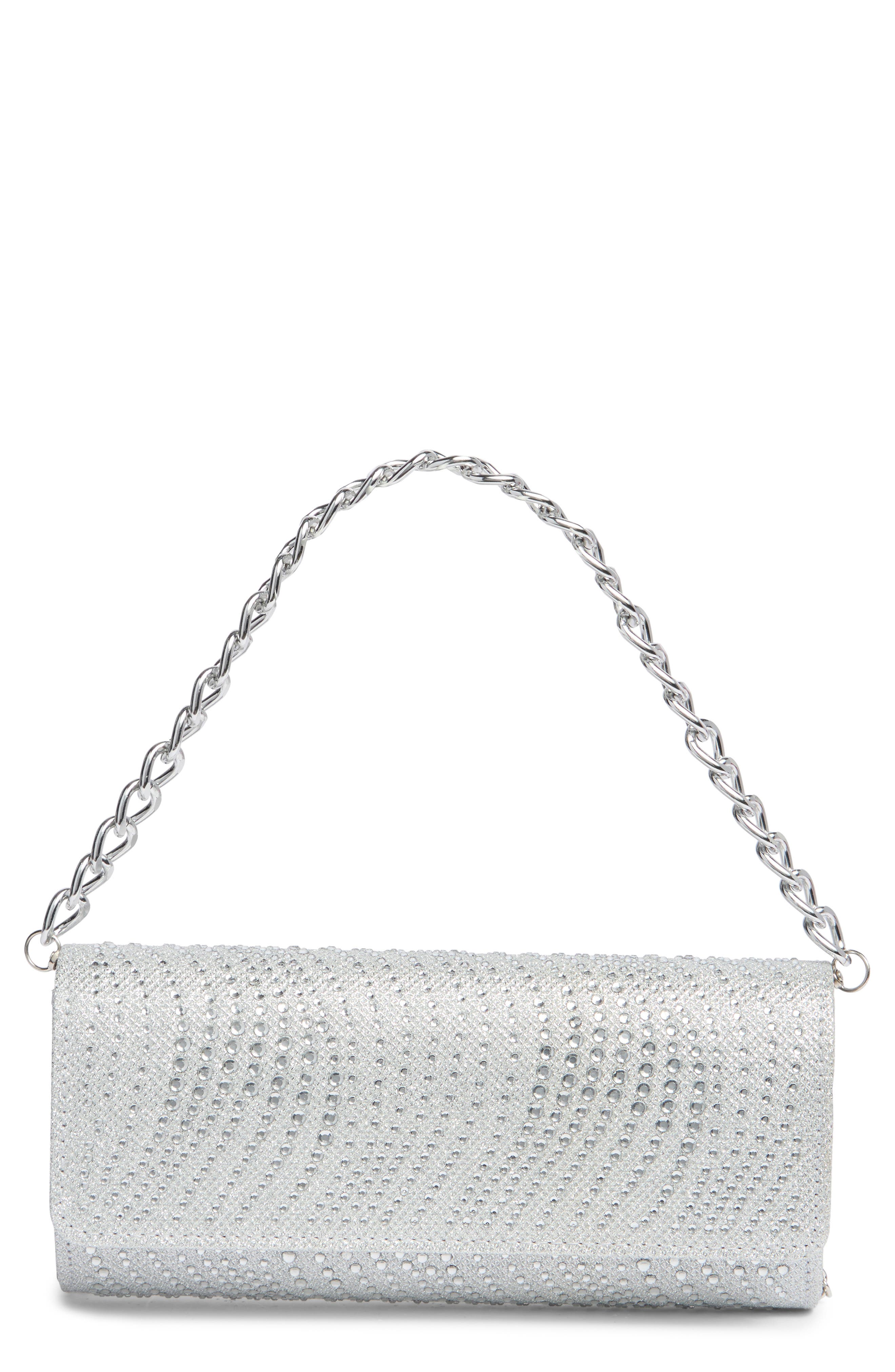Jessica McClintock Max Embellished Shoulder Bag, Main, color, 