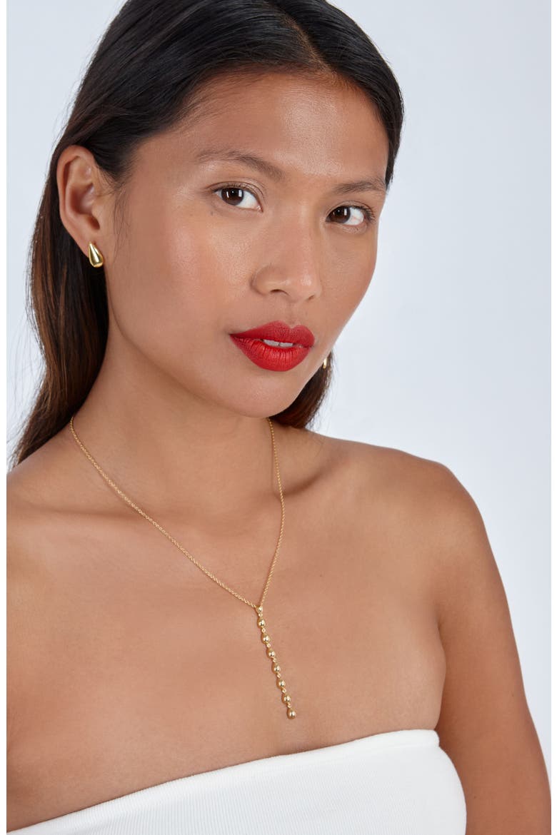 Large Tear Drop Studs, Alternate, color, Gold Vermeil