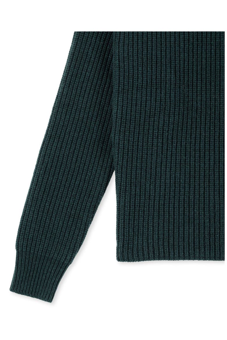 Oslo Merino Wool High Neck Sweater, Alternate, color, Green