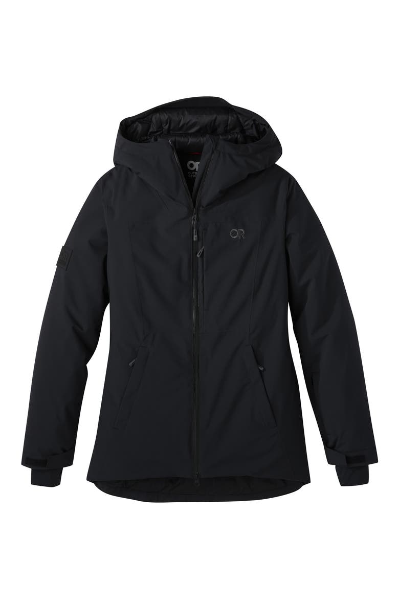 Snowcrew Hooded Waterproof Jacket, Main, color, BLACK