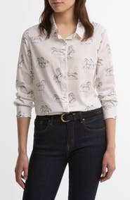 Barbour Safari Dog Print Button-Up Shirt