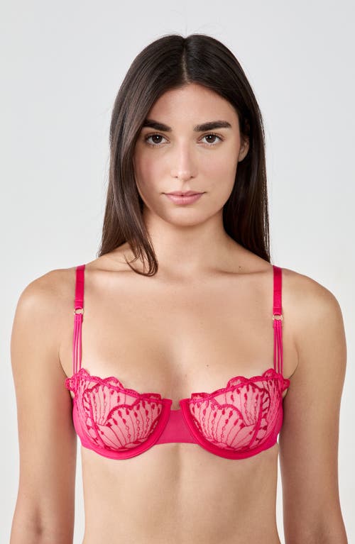 Etam Nayade Underwire Balconette Bra In Pink