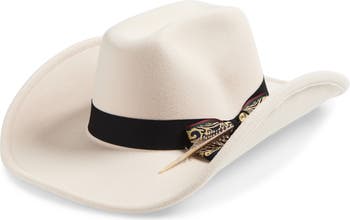 Melrose and Market Feather Band Cowboy Hat | Nordstromrack
