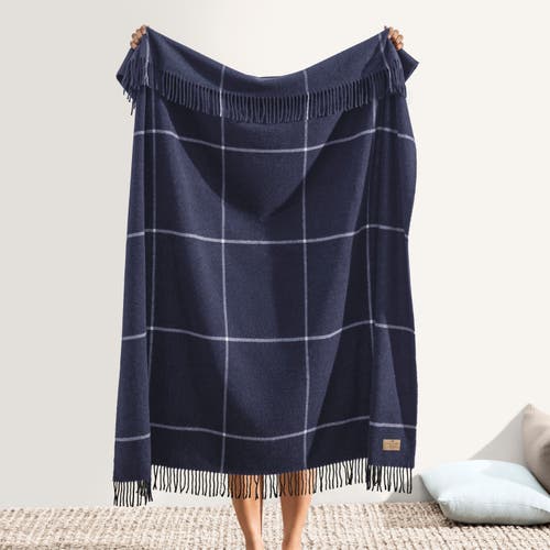 Lands Downunder Window Cashmere Throw In Blue