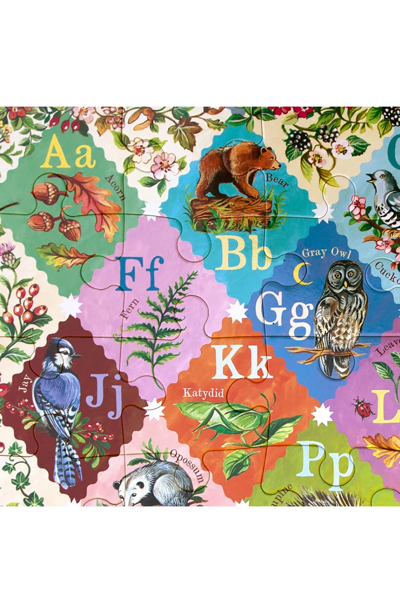 eeBoo A is for Acorn, 36 Piece Giant Floor Puzzle, 24x20 Inch ABC Woodland Jigsaw, Alternate, color, 