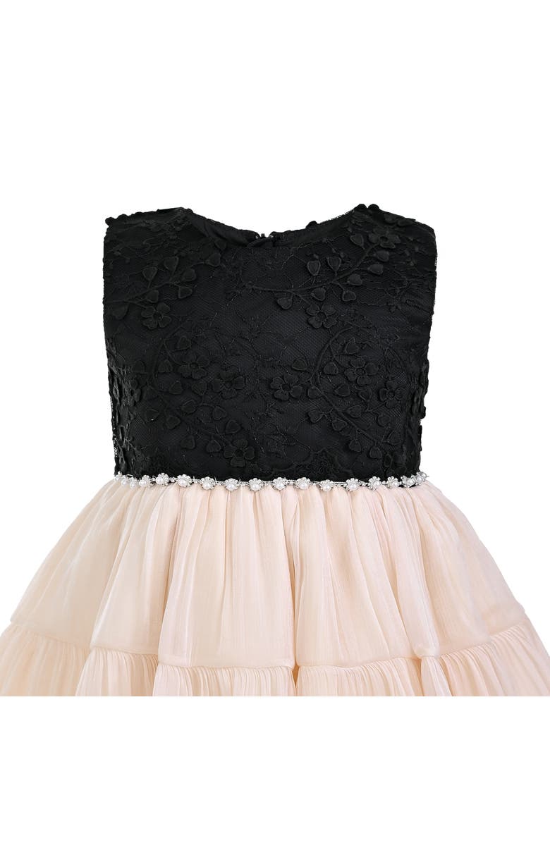Tulleen Veyona Lace Tulle Dress, Alternate, color, Black