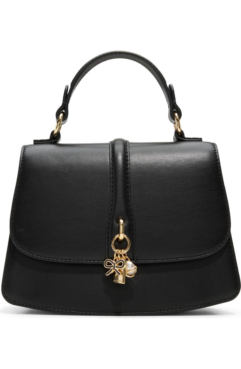 Ted Baker London Posey Anna Faux Leather Top Handle Bag, Main, color, Black