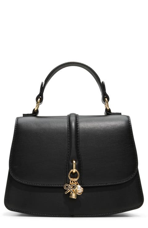 Posey Anna Faux Leather Top Handle Bag