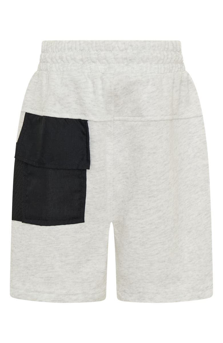 TINY TRIBE Kids' Sport Colorblock Drawstring Shorts, Alternate, color, Grey Marle