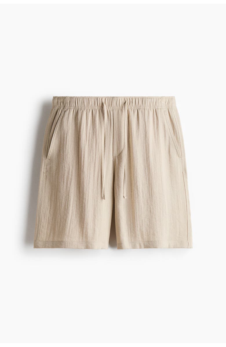 H&M Loose Fit Shorts, Main, color, Light Beige