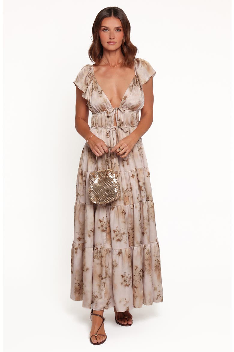Abelia Maxi Dress, Alternate, color, LIGHT OLIVE MULTI