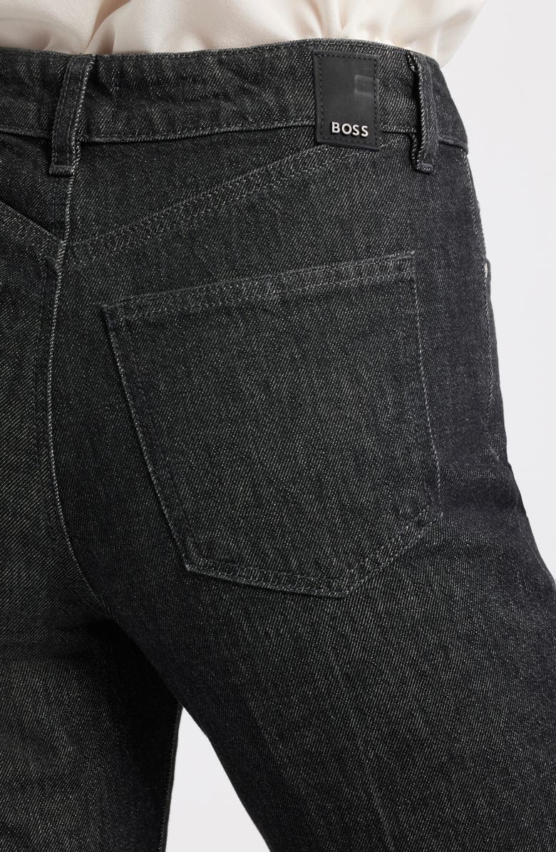 BOSS Parkway Slim Straight Leg Jeans, Alternate, color, Charcoal