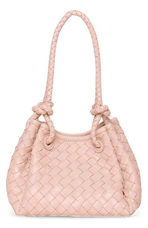 Kinsley Knot Top Handle Woven Leather Bag
