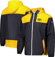 Columbia Men's Columbia Black Iowa Hawkeyes Flash Challenger II Omni-Shade Full-Zip Windbreaker Jacket