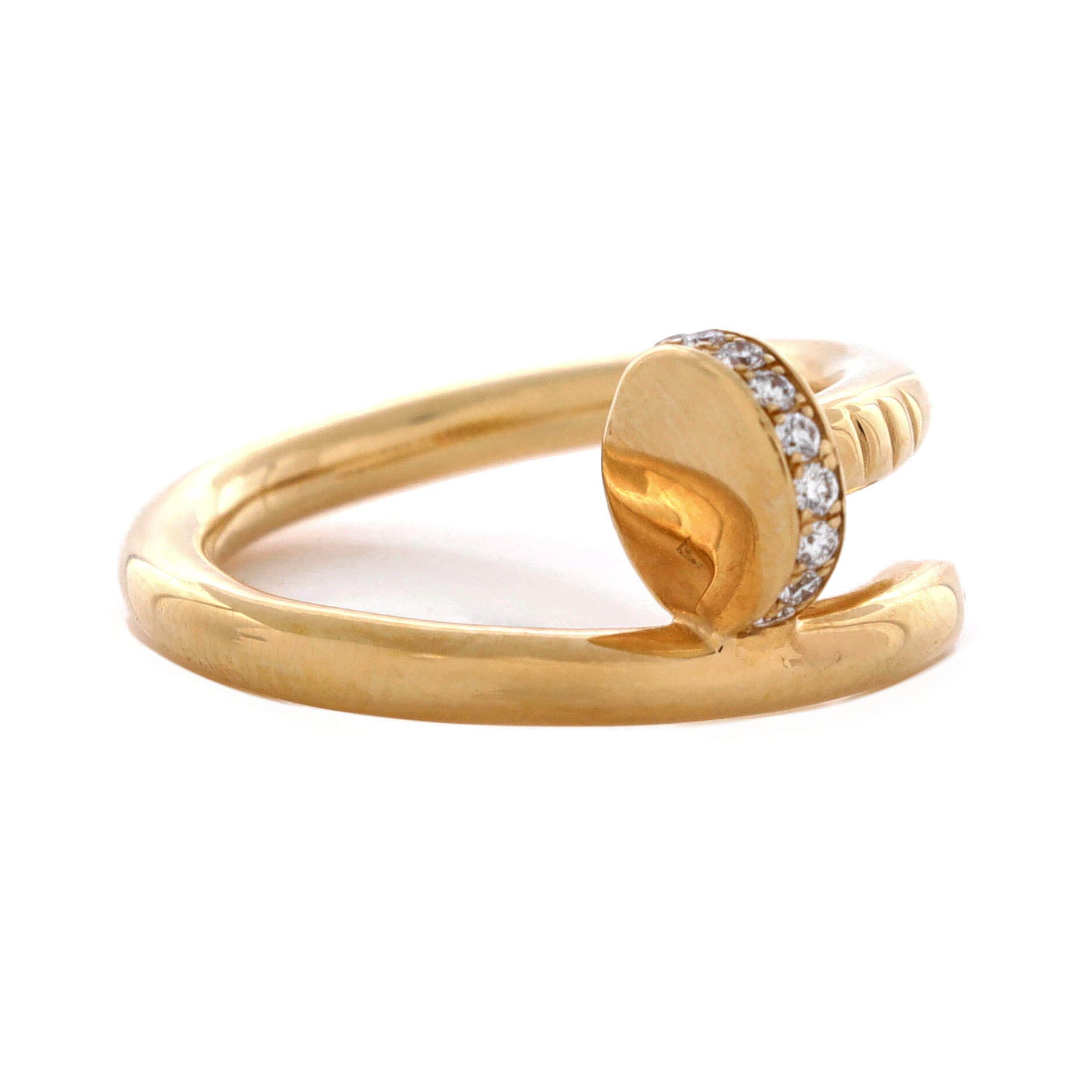Juste un Clou Ring 18K Yellow Gold and Diamonds, Alternate, color, Metallic Gold