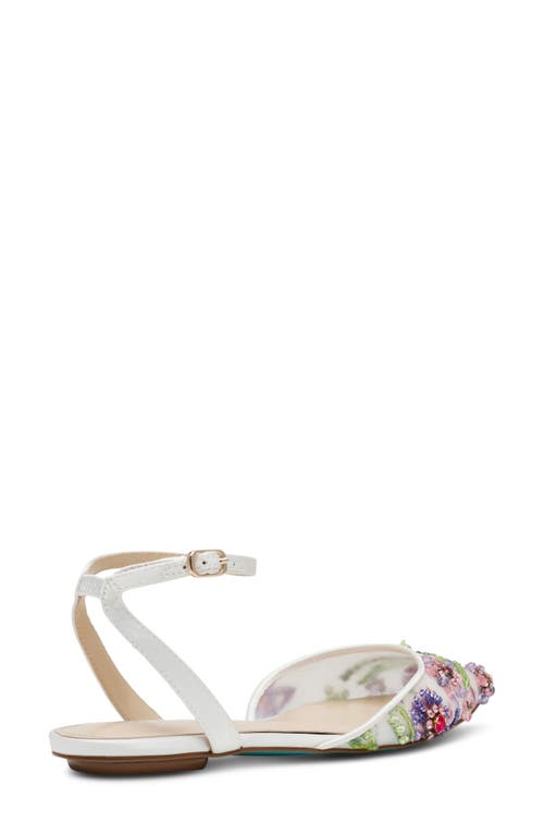 BETSEY JOHNSON BETSEY JOHNSON GARBO POINTED TOE ANKLE STRAP FLAT