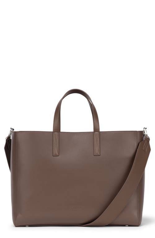 CALPAK Haven Faux Leather 15-Inch Laptop Tote in Espresso at Nordstrom