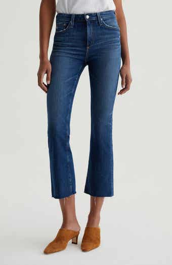 Farrah Raw Hem Crop Bootcut Jeans
