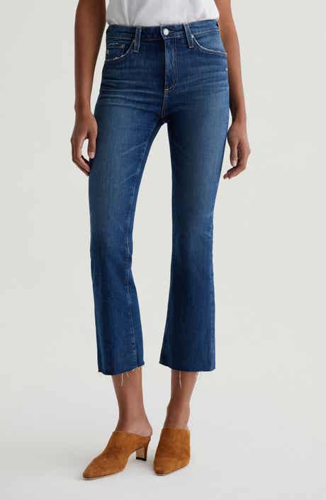AG Farrah Raw Hem Crop Bootcut Jeans