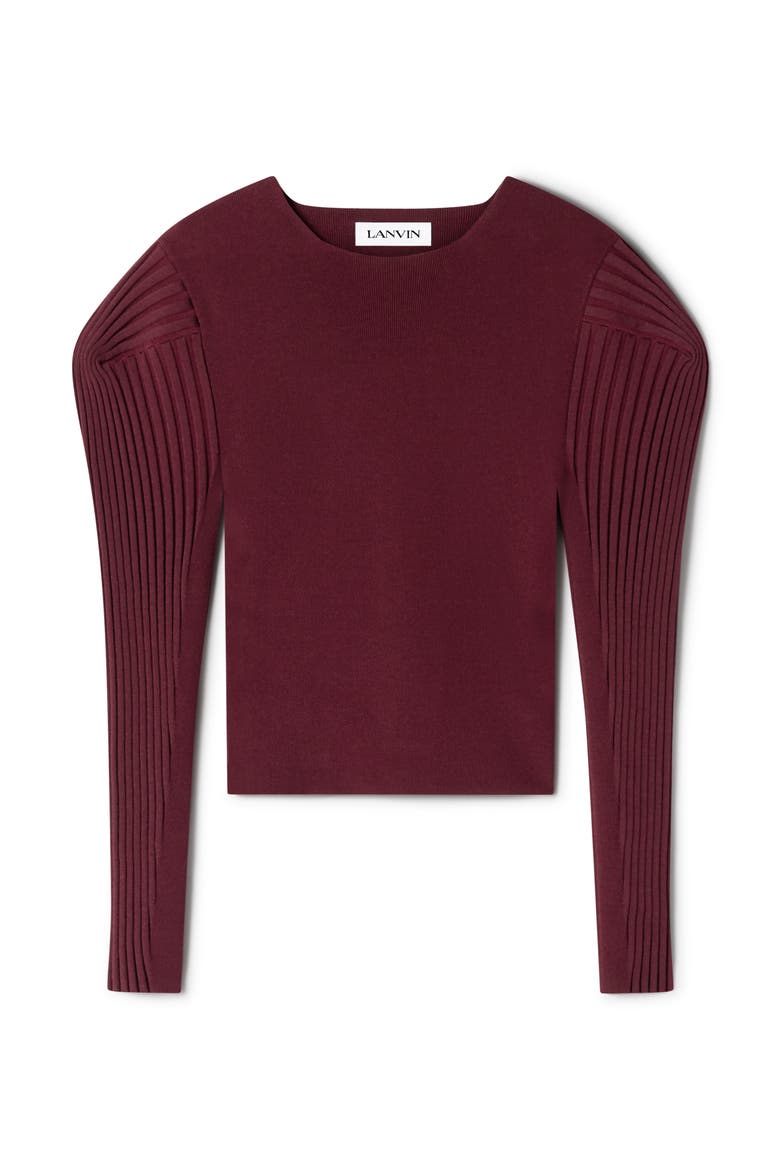 Viscose Bib Sweater, Alternate, color, Red